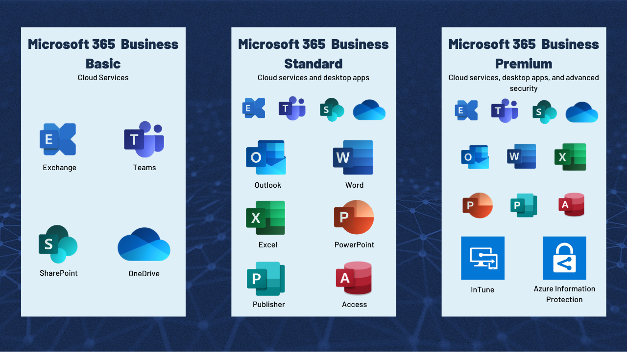 MS 365 Subscriptions infographic
